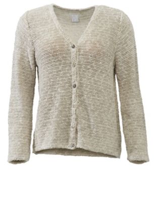 Strickjacke 'Bessy', naturweiß