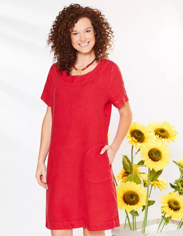 Leinen Kleid Maxime Von Deerberg In Rot Deerberg