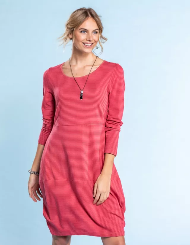 Jersey Kleid Prisca Von Deerberg In Nelkenrot Geringelt 