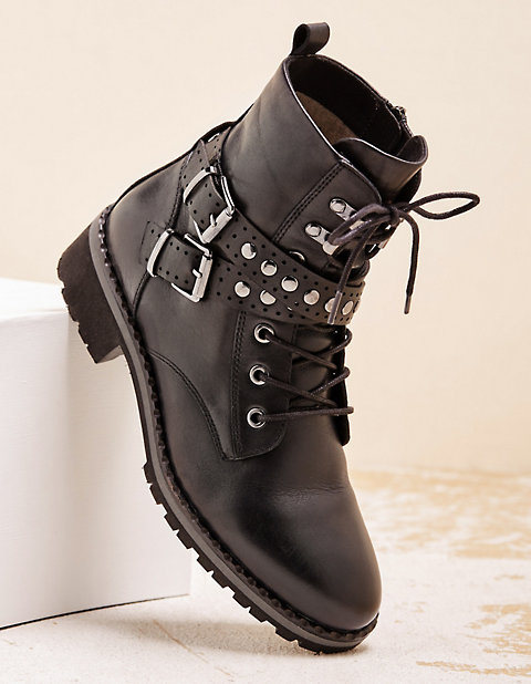 Stiefeletten Madelona von Caprice in schwarz | Deerberg CAPRICE, Wechselfußbett Schnürstiefeletten, schwarz | mirapodo