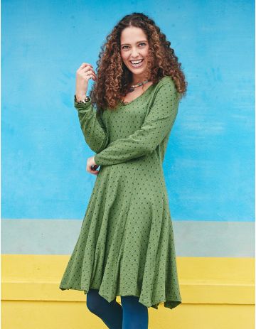Jacquardjersey Kleid Ronia Von Deerberg In Ilexgrun 
