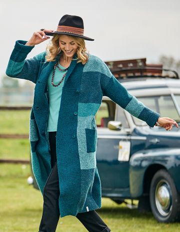 Deerberg Woll-Strick-Mantel Zwanette