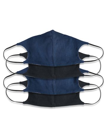 mit Nasenbügel Jersey 4er Pack Nase-Mund-Maske