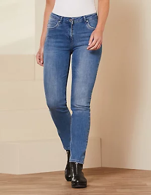 Auch in Übergrößen Thalina Deerberg Damen Kleidung Hosen & Jeans Lange Hosen Slim & Skinny Hosen Damen Slim-Fit- Hose 
