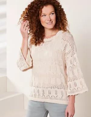 Ajour-Pullover - 65645